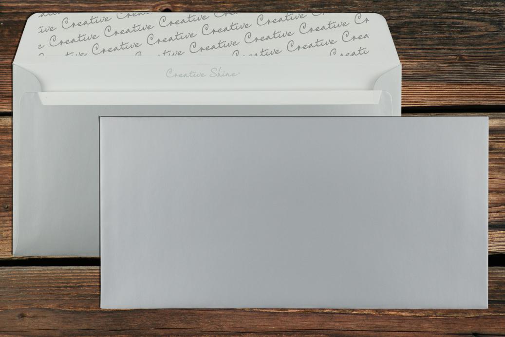 Briefhüllen C6/5 114x229 mm Haftklebend Silber 130 g/qm